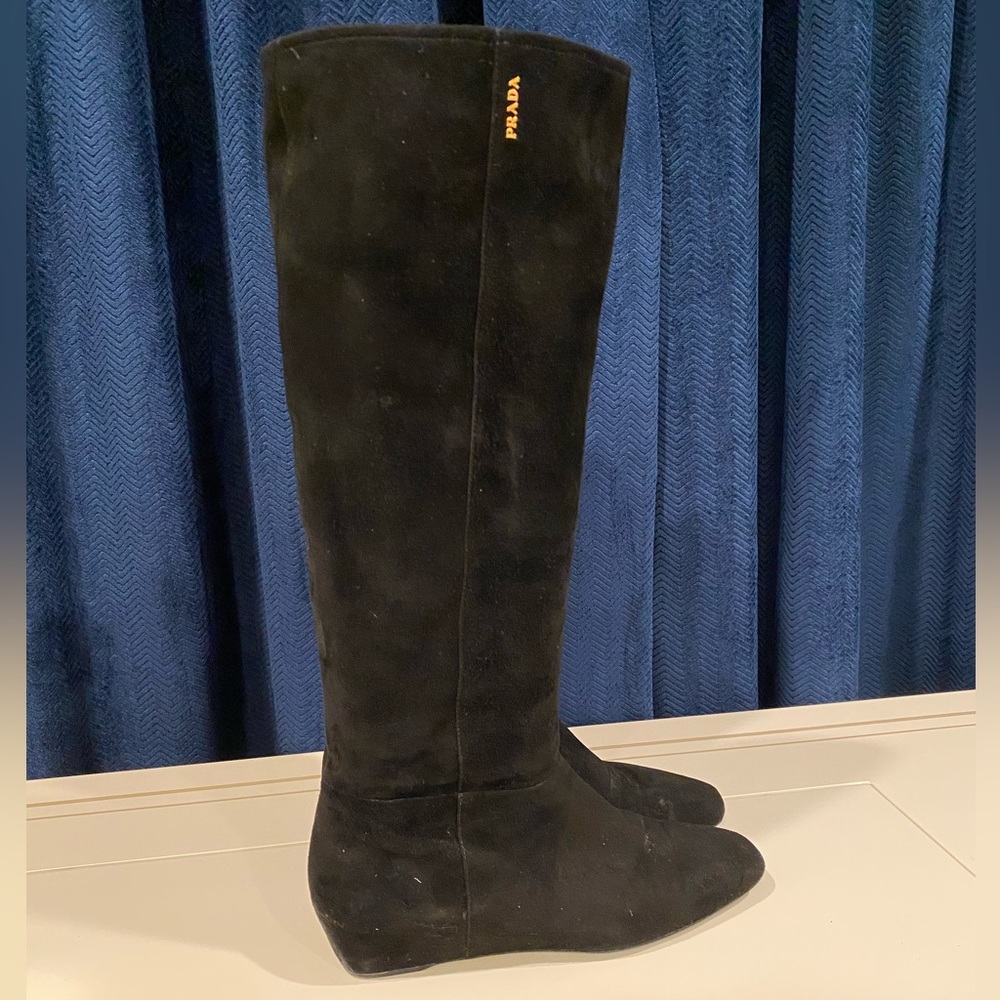 Prada Suede Boots Wedge